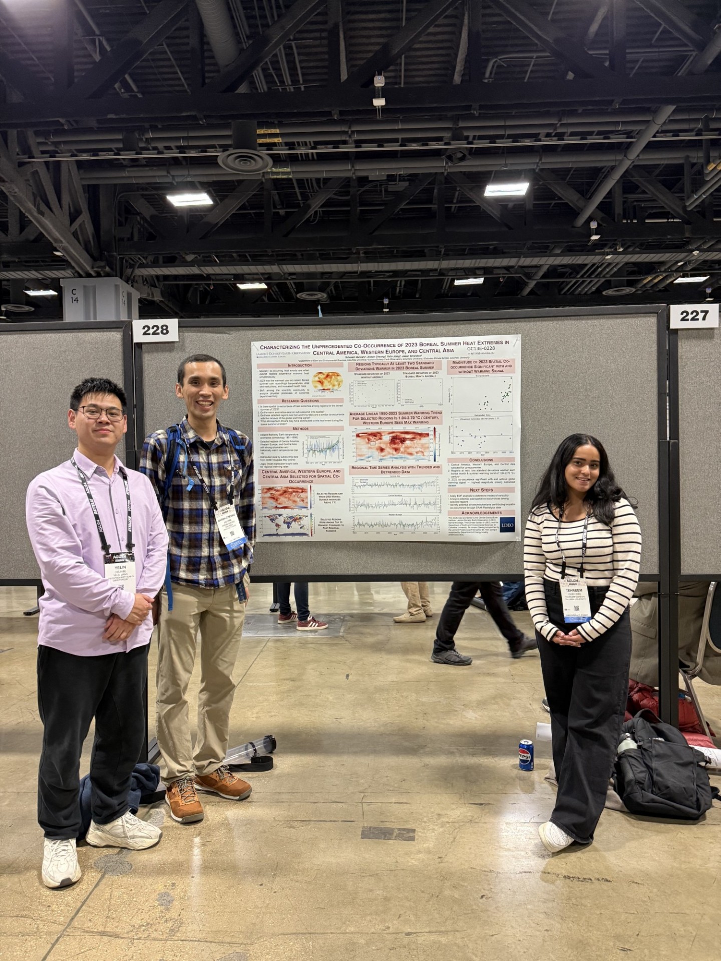 Tehreem and her two proud advisors, Anson and Yelin