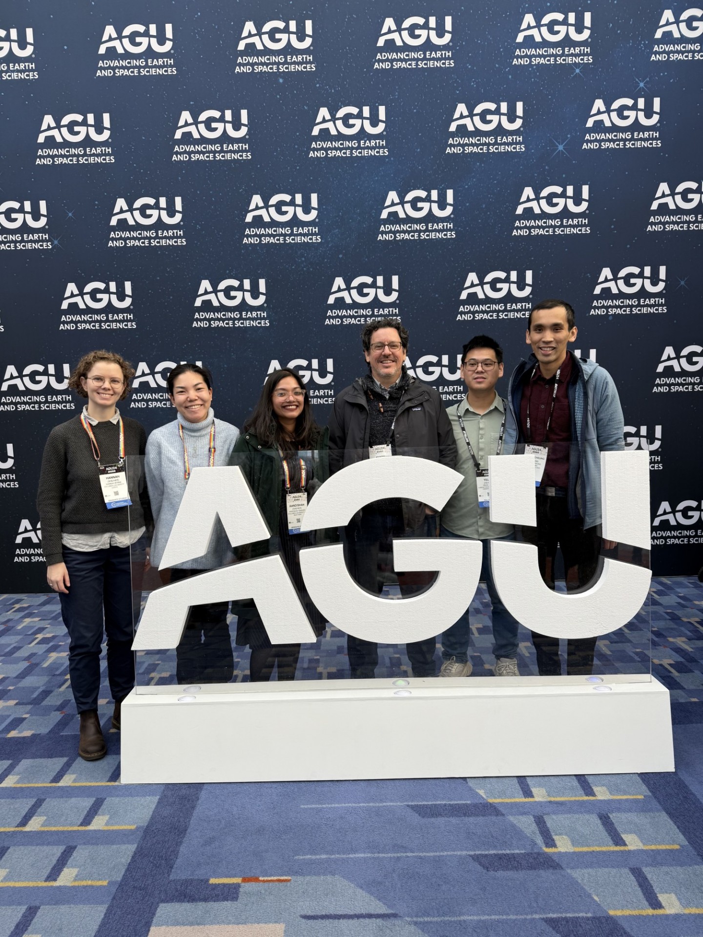 AGU Group Photo (from left to right: Hannah, Ibuki, Aandishah, Jason, Yelin and Anson) 