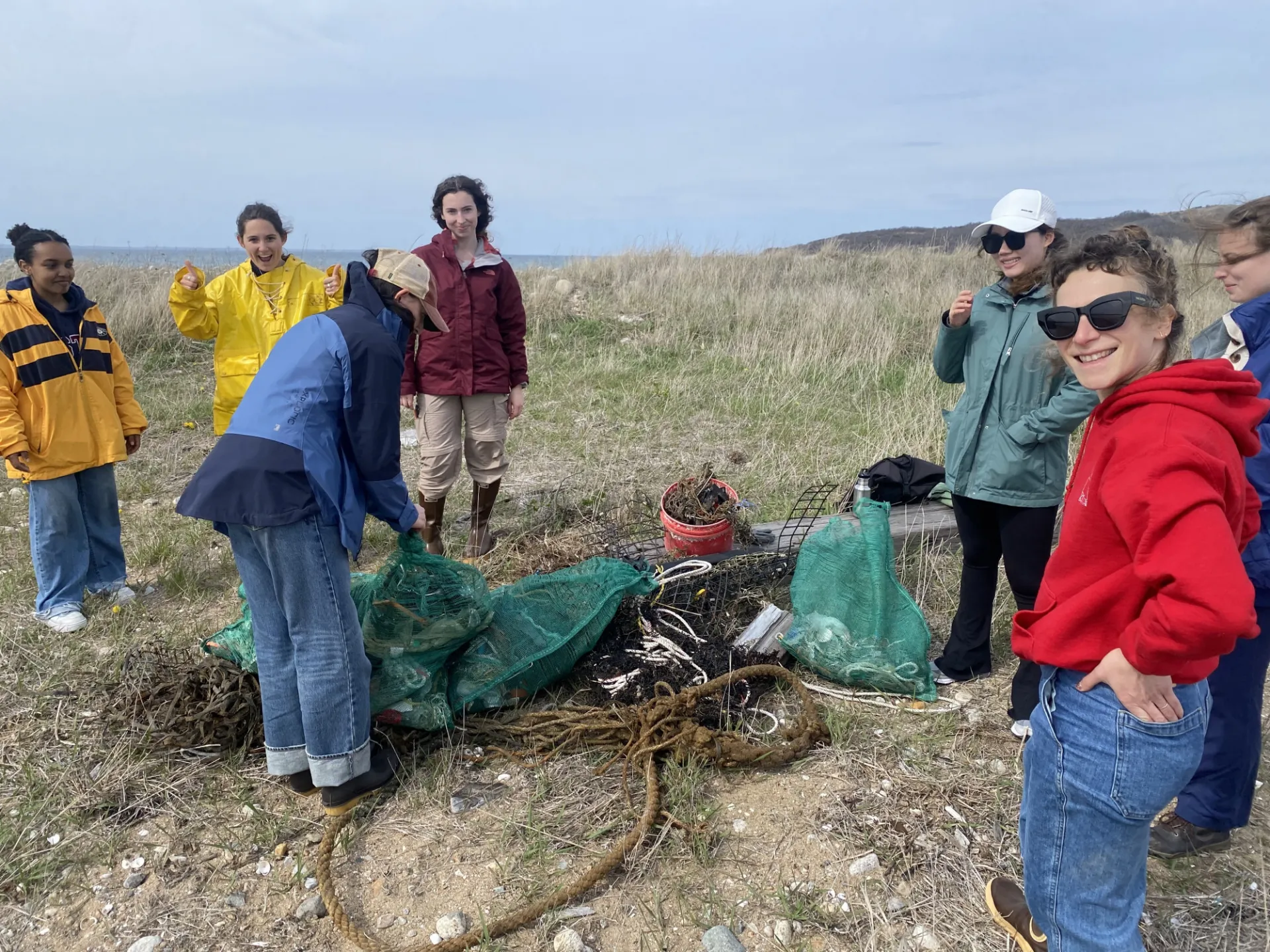 Beach clean up crew