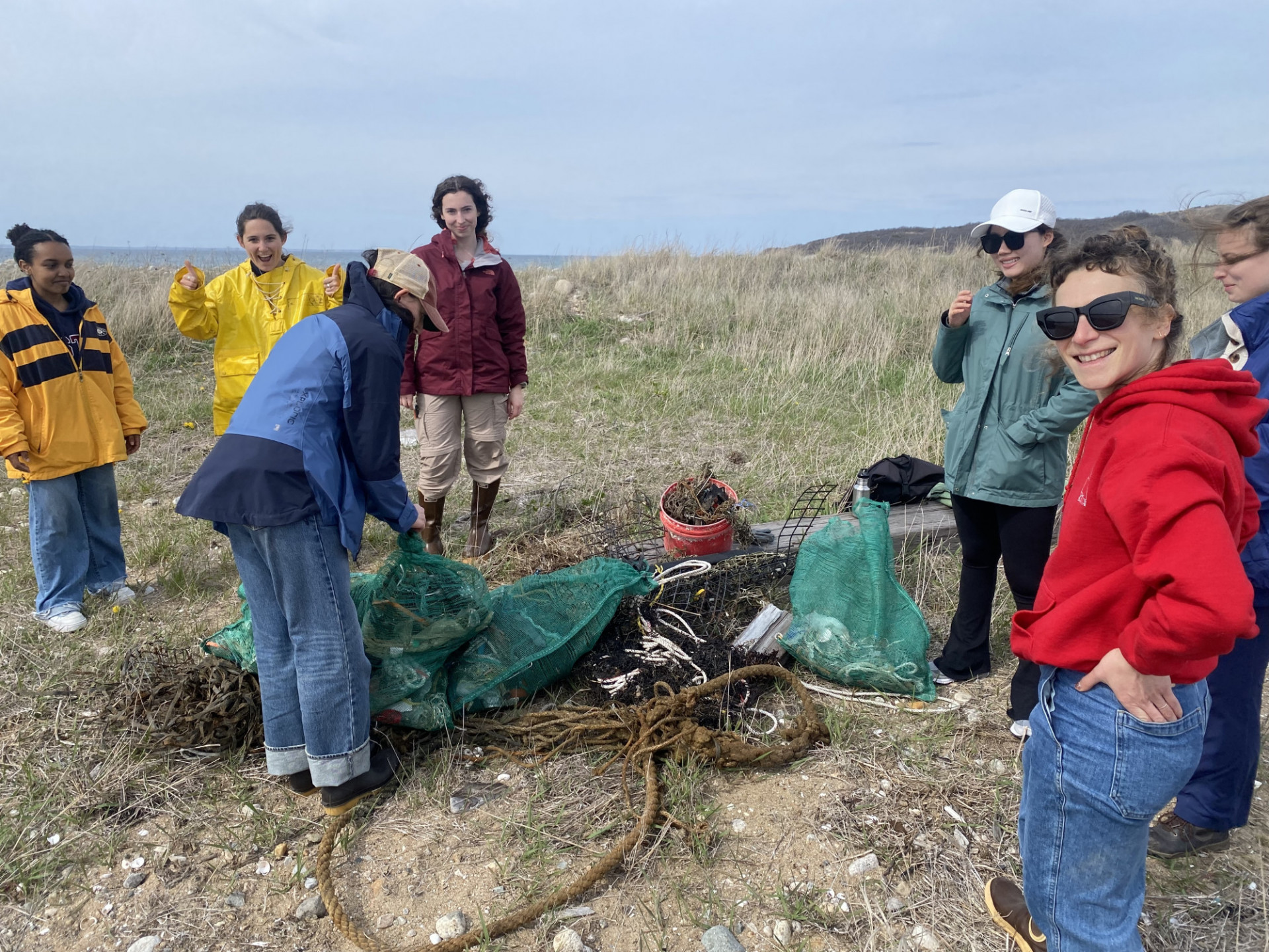 Beach clean up crew