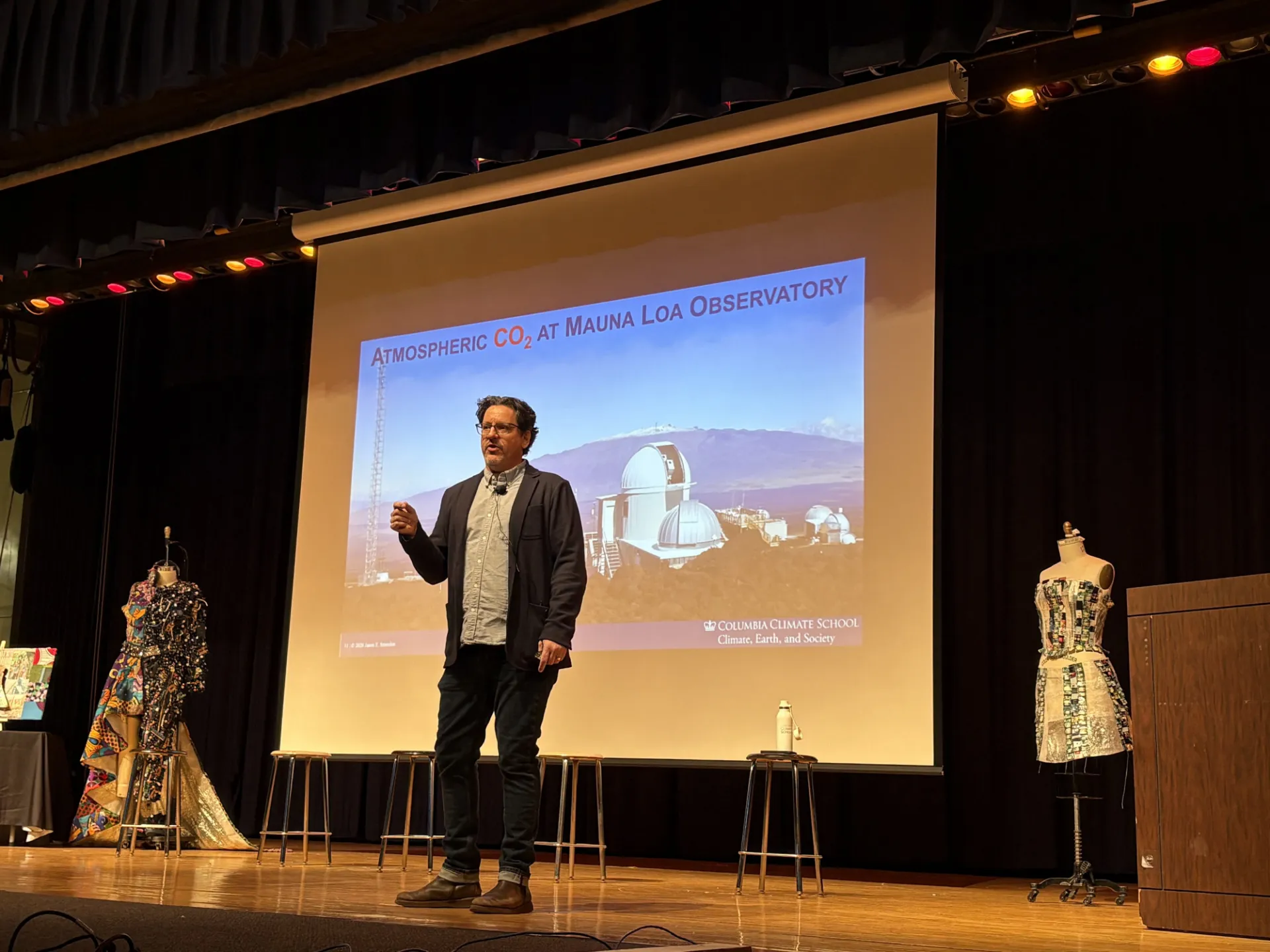 Jason on stage at the HSFI Climate Change Education Symposium