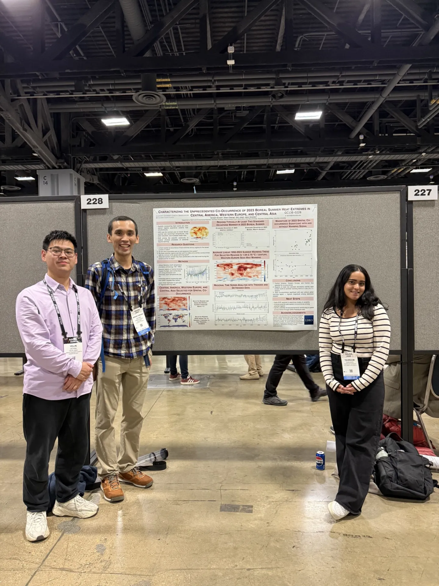 Tehreem and her two proud advisors, Anson and Yelin