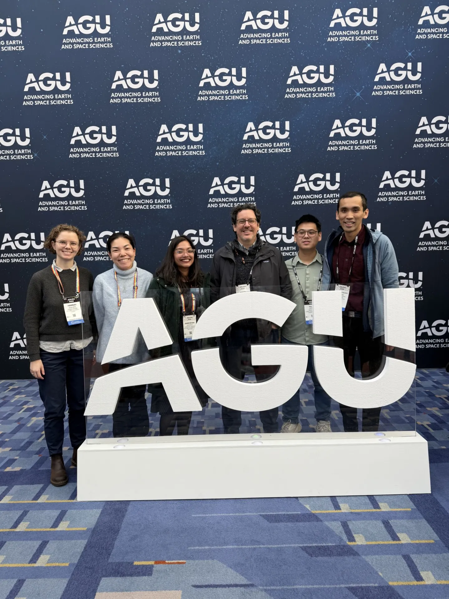 AGU Group Photo (from left to right: Hannah, Ibuki, Aandishah, Jason, Yelin and Anson) 